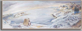 UPERNAVIK PANORAMA #2   2008   oil/canvas   18" x 50"